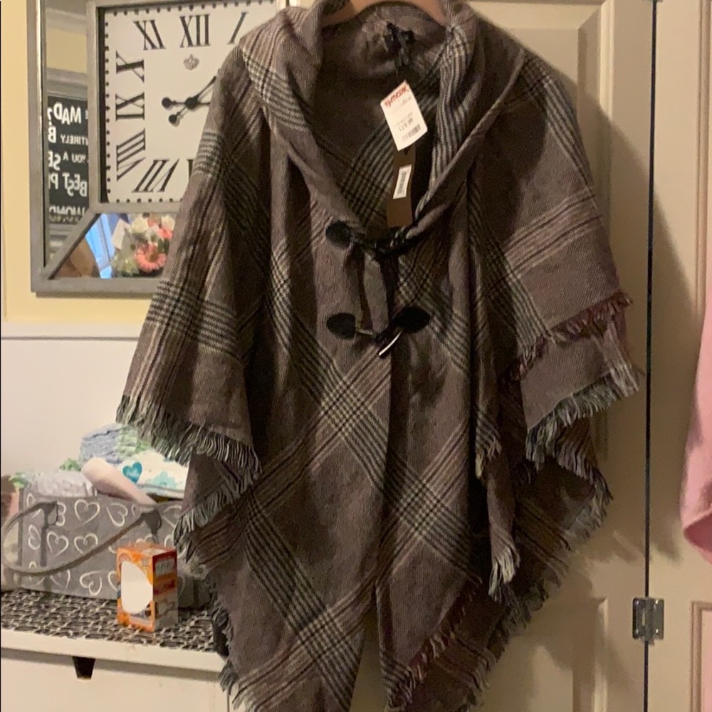 Wine colored poncho. Super soft, NWT